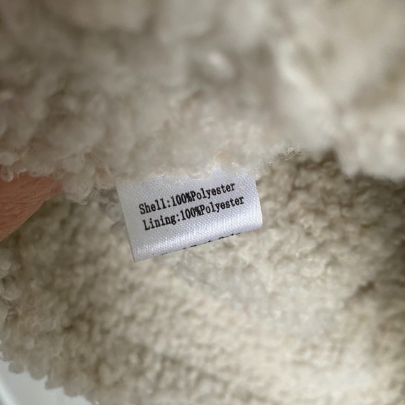 NWOT Native Rose Plaid Jacket Faux Shearling Moto Jacket - Picture 6 of 7